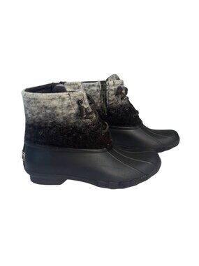 Sperry Wool Duck Boots Lace-Up 7M Brown Durable Winter Waterproof
